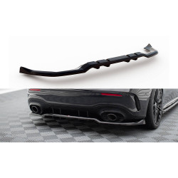 MAXTON DESIGN central rear splitter for Mercedes-AMG A35 Hatchback W177 (with vertical bars), glossy black