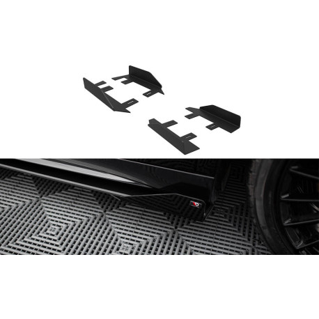 Body kit and visual accessories MAXTON DESIGN side flaps for Mercedes-AMG A35 W177 Facelift, glossy black | races-shop.com
