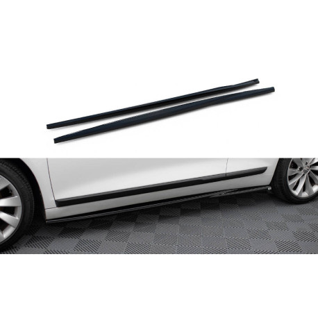 Body kit and visual accessories MAXTON DESIGN side skirts diffusers for Volkswagen Scirocco Mk3 Facelift, glossy black | races-shop.com