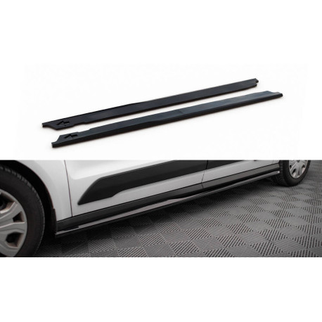 Body kit and visual accessories MAXTON DESIGN side skirts diffusers for Ford Transit Connect Mk2 Facelift, glossy black | races-shop.com