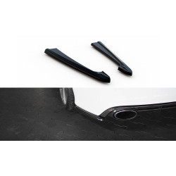 MAXTON DESIGN rear side splitters for Audi RS7 C7 Facelift, glossy black, V2