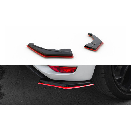 Body kit and visual accessories Rear Side Splitters V2 Renault Megane RS Mk4 | races-shop.com