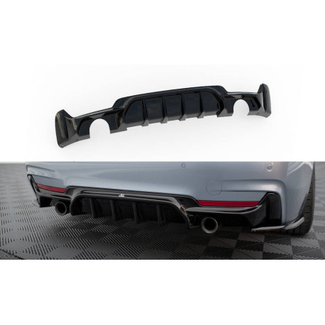 Body kit and visual accessories Rear Valance BMW 4 Coupe / Gran Coupe / Cabrio M-Pack F32 / F36 / F33 (Version with exhaust on both sides) | races-shop.com