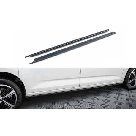 Body kit and visual accessories MAXTON DESIGN side skirts diffusers for Volkswagen Caddy Maxi Mk5, glossy black | races-shop.com