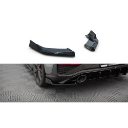 MAXTON DESIGN rear side splitters for Hyundai I30 N Hatchback Mk3 Facelift, glossy black, V6