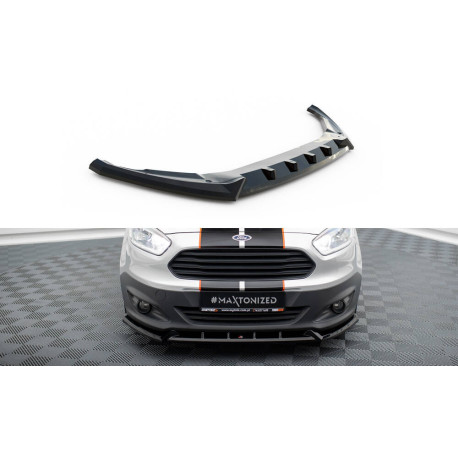 Body kit and visual accessories MAXTON DESIGN front splitter for Ford Transit Courier Mk1, glossy black | races-shop.com