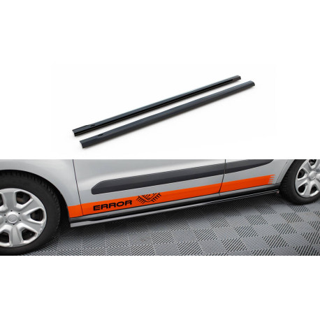 Body kit and visual accessories MAXTON DESIGN side skirts diffusers for Ford Transit Courier Mk1, glossy black | races-shop.com
