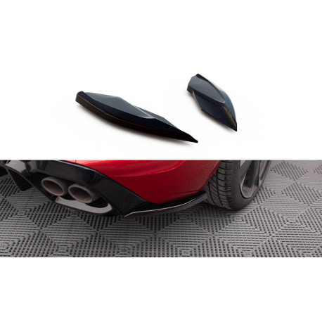 Body kit and visual accessories MAXTON DESIGN rear side splitters for Cupra Leon Hatchback Mk1, glossy black, V2 | races-shop.com
