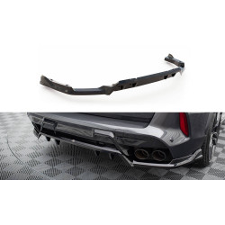 MAXTON DESIGN central rear splitter for BMW X5 M F95 Facelift (with vertical bars), glossy black