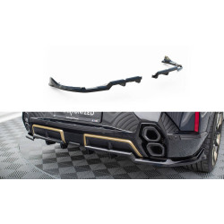 MAXTON DESIGN central rear splitter for BMW XM G09 (with vertical bars), glossy black
