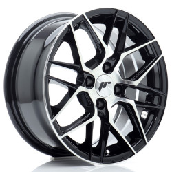 Japan Racing JR28 15x7 ET25 4x100 Gloss Black Machined Face