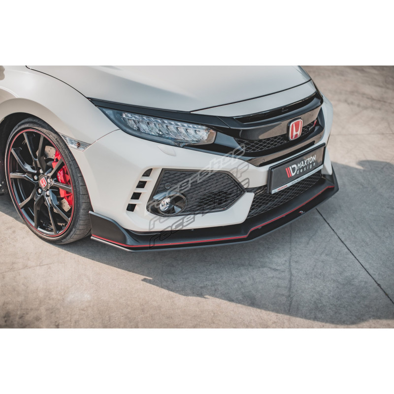 Honda Racing Splitter Racing Durability Front Splitter V2 Honda Civic X Type-R | races-shop.com