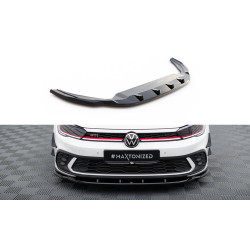 MAXTON DESIGN front splitter for Volkswagen Polo GTI Mk6 Facelift, glossy black, V1