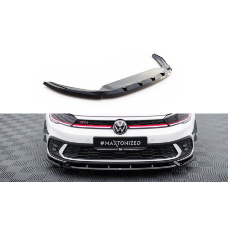 Body kit and visual accessories Front Splitter V2 Volkswagen Polo GTI Mk6 Facelift | races-shop.com