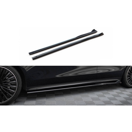Body kit and visual accessories MAXTON DESIGN side skirts diffusers for Mercedes-Benz E AMG-Line W214, glossy black | races-shop.com