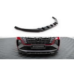 MAXTON DESIGN front splitter for Hyundai Tucson N-Line Mk4, glossy black, V2