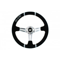 Steering wheel SLIDE 4, 350mm, suede, 90mm deep dish DAMAGED