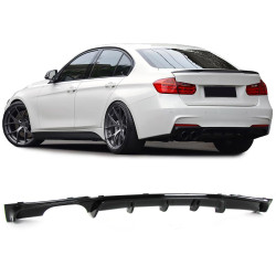 RACES rear diffuser (Performance) for 3 series BMW F30 F31 (exhaust 2+0), gloss