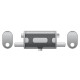 1x input / 2x output RM Motors transverse through-flow silencer 76mm with electric valve | races-shop.com
