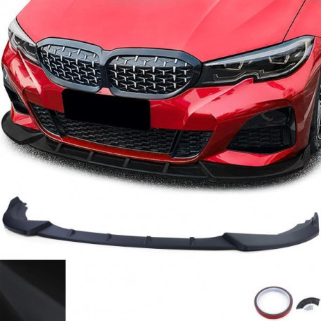 Body kit and visual accessories Front spoiler lip approach Sport Black Matt fit for BMW 3 Series G20 G21 from 18 DAMAGED | races-shop.com