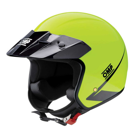 Open face helmets ECE open-face race helmet OMP Star, fluo yellow | races-shop.com