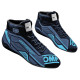 FIA race shoes OMP Sport, black/cyan