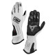 FIA karting gloves OMP KS-X (external stitching), white