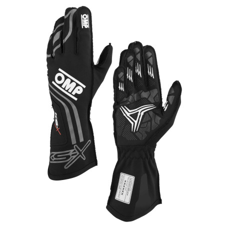 Gloves FIA karting gloves OMP KS-X (external stitching), black | races-shop.com