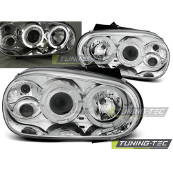 HEADLIGHTS ANGEL EYES CHROME fits VW GOLF 4 09.97-09.03