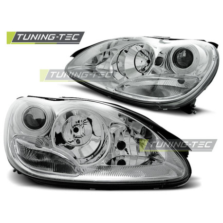 Lighting HEADLIGHTS CHROME fits MERCEDES W220 S-KLASA 09.98-05.05 | races-shop.com