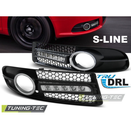 Lighting FOG LIGHT COVER LED SPORT fits AUDI A4 04-08 | races-shop.com