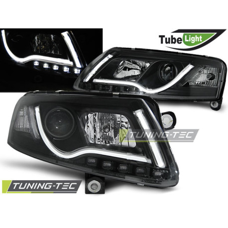 Lighting HEADLIGHTS TUBE LIGHT BLACK fits AUDI A6 C6 04.04-08 | races-shop.com