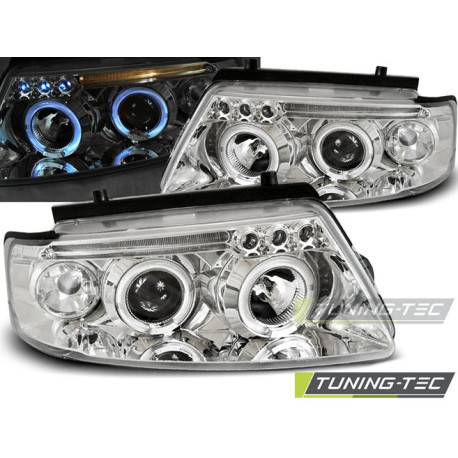 Lighting HEADLIGHTS ANGEL EYES CHROME fits VW PASSAT B5 3B 11.96-08.00 | races-shop.com