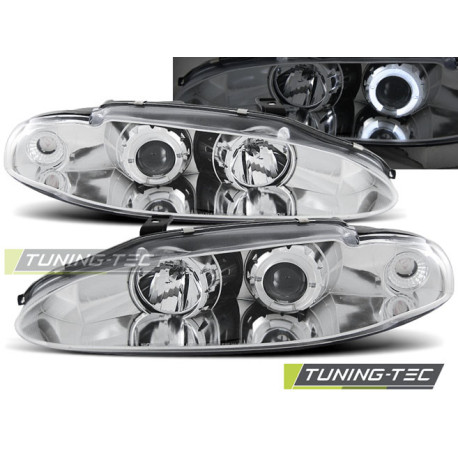 Lighting MITSUBISHI ECLIPSE 06.95-96 ANGEL EYES CHROME | races-shop.com