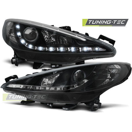 Lighting PEUGEOT 207 05.06-06.12 DAYLIGHT BLACK | races-shop.com