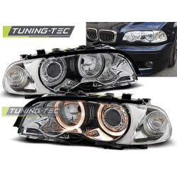 HEADLIGHTS ANGEL EYES CHROME fits BMW E46 04.99-08.01 COUPE CABRIO