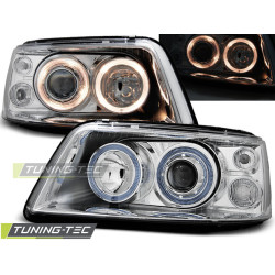 HEADLIGHTS ANGEL EYES CHROME fits VW T5 04.03-08.09