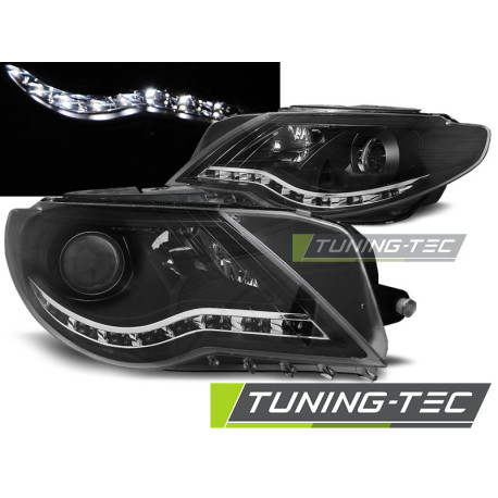 Lighting HEADLIGHTS DAYLIGHT BLACK fits VW PASSAT CC 08-12 | races-shop.com