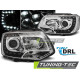 Lighting HEADLIGHTS TRUE DRL CHROME fits VW T5 2010-2015 | races-shop.com