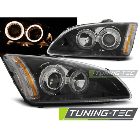 Lighting FORD FOCUS II 09.04-01.08 ANGEL EYES BLACK | races-shop.com