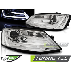 HEADLIGHTS TUBE LIGHT CHROME fits VW JETTA VI 1.11-18