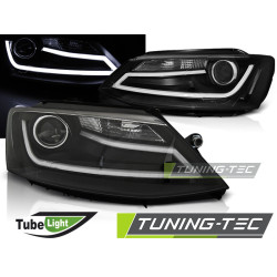 HEADLIGHTS TUBE LIGHT BLACK fits VW JETTA VI 1.11-18