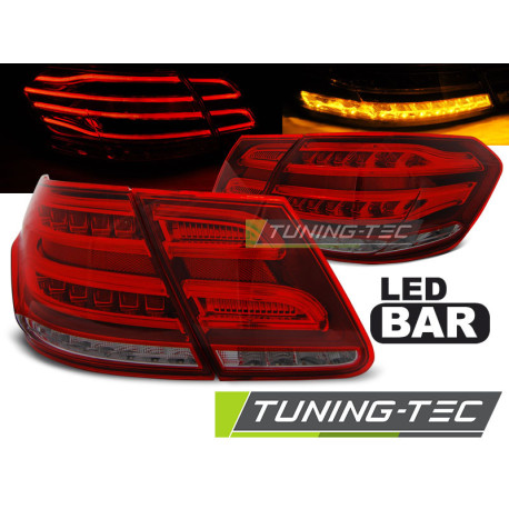 Lighting TUNING-TEC LED tail lights for MERCEDES W212 E-KLASA 09-13 (with bulbs, P21, without approval), red-smoke | races-shop.com