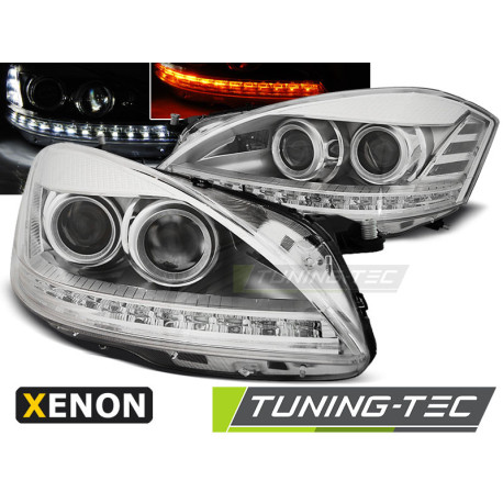 Lighting XENON HEADLIGHTS DAYLIGHT CHROME fits MERCEDES W221 05-09 | races-shop.com