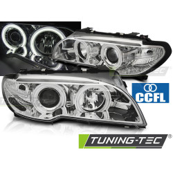 HEADLIGHTS ANGEL EYES CCFL CHROME fits BMW E46 04.03-06 COUPE CABRIO