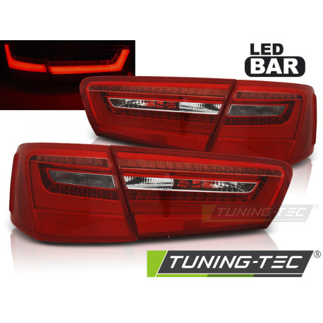 Lighting LED TAIL LIGHTS RED WHITE fits AUDI A6 C7 11-10.14 | races-shop.com