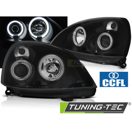 Lighting RENAULT CLIO II 06.01-09.05 ANGEL EYES CCFL BLACK | races-shop.com