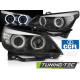 Lighting HEADLIGHTS ANGEL EYES CCFL BLACK LED INDICATOR fits BMW E60/E61 03-07 | races-shop.com