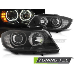 HEADLIGHTS ANGEL EYES LED INDICATOR BLACK fits BMW E90/E91 03.05-11