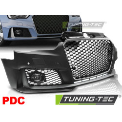 FRONT BUMPER SPORT CHROME BLACK PDC fits AUDI A3 12-16